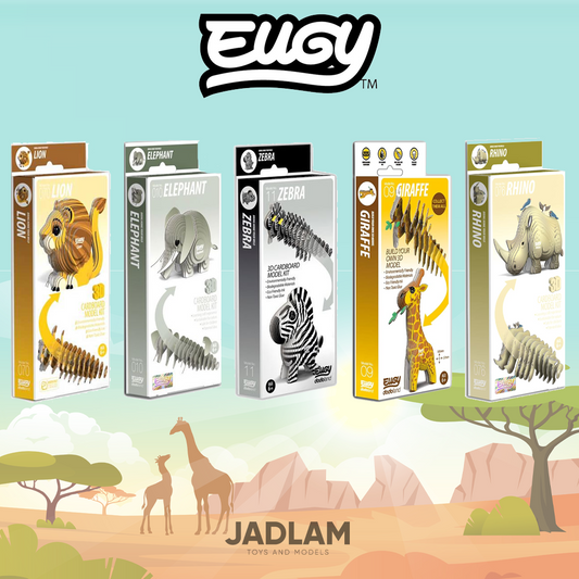 EUGY On the Savannah Bundle - Lion, Elephant, Giraffe, Rhino, Zebra