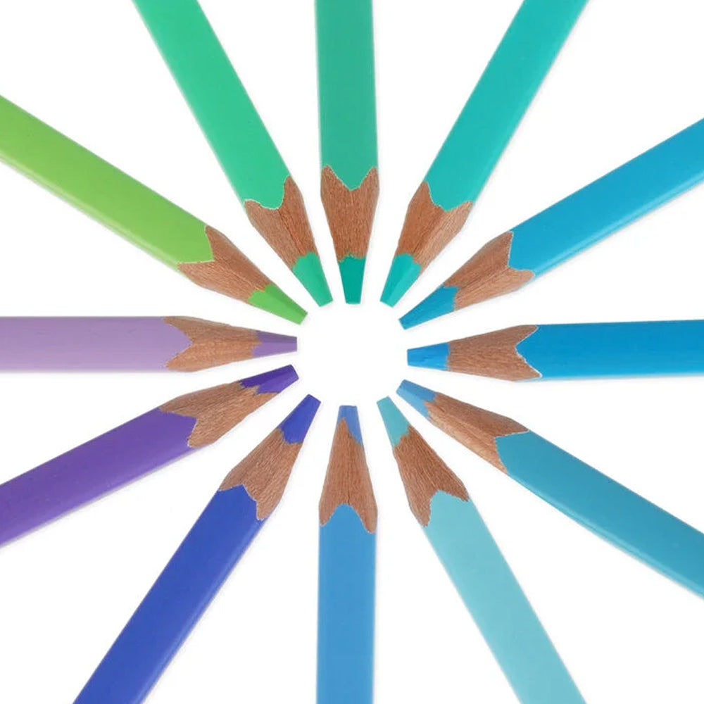 Legami Live Colourfully - Ocean Palette - Set of 12 Colouring Pencils in Case