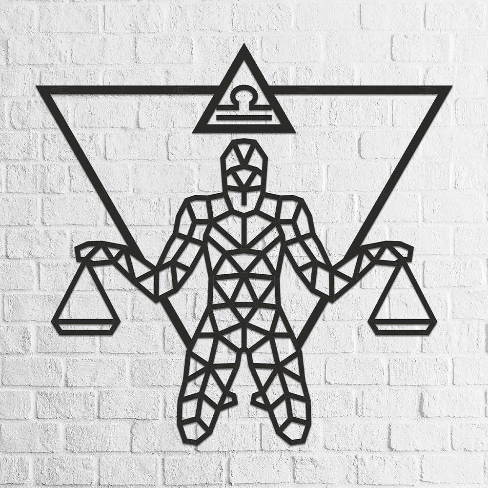 Eco Wood Art - Interior Wall Art Wooden Puzzle - Sign of the Zodiac Libra