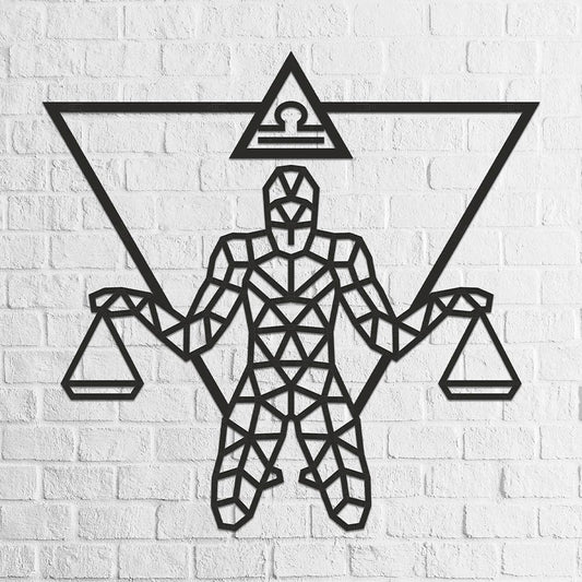 Eco Wood Art - Interior Wall Art Wooden Puzzle - Sign of the Zodiac Libra