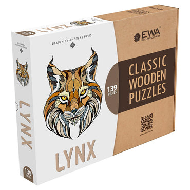 Eco Wood Art - Lynx Wooden Puzzle 139pcs - Card Box
