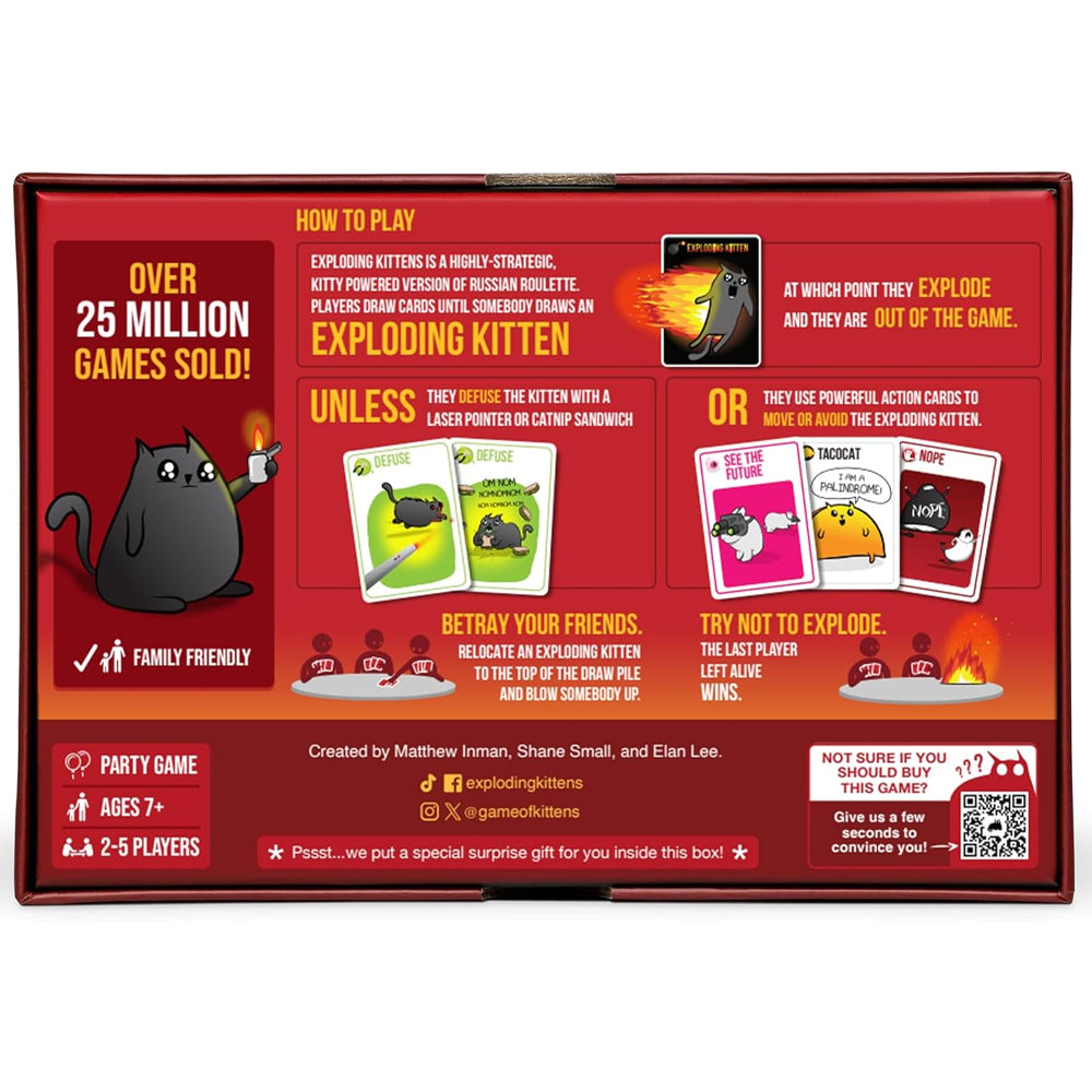Exploding Kittens Original Edition Card Game - Age 7+