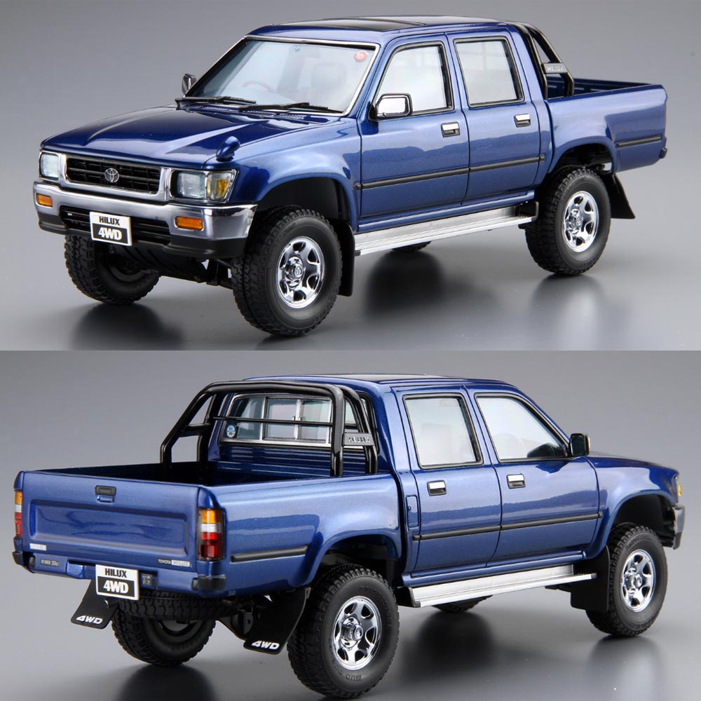 Aoshima 06217 Toyota LN107 Hilux Pick Up Double Cab 4WD'94 1:24 Model Kit