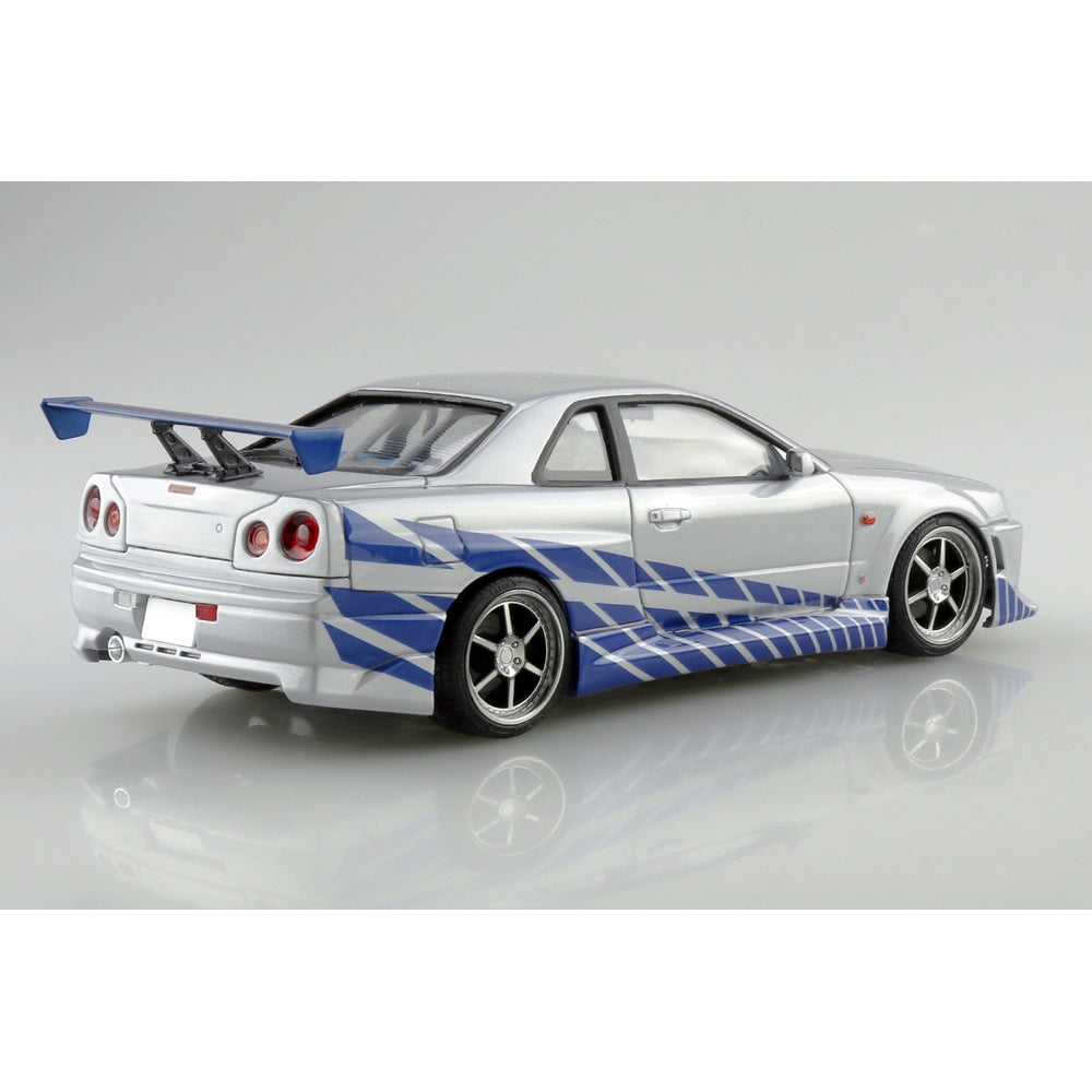 Aoshima 06795 Fast & Furious: R34 Nissan Skyline GT-R 1:24 Model Kit WS-02