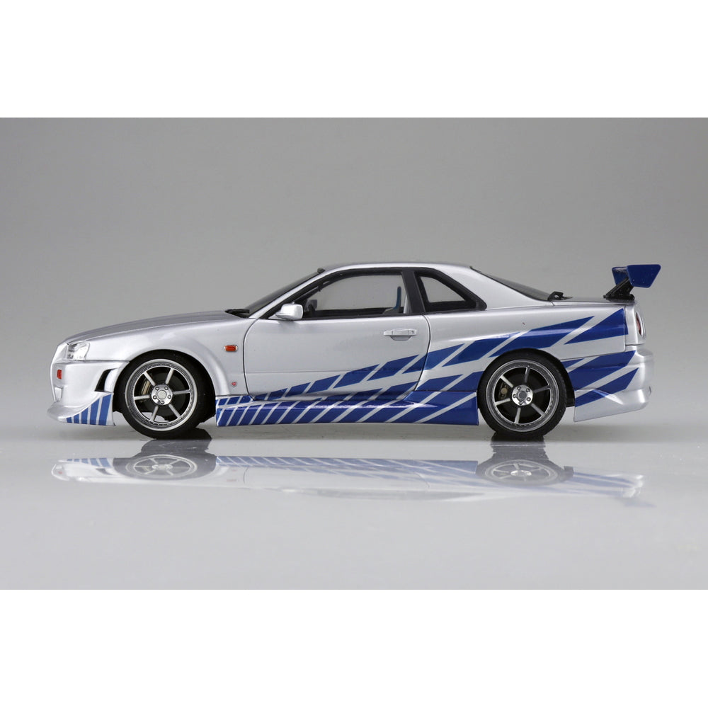 Aoshima 06795 Fast & Furious: R34 Nissan Skyline GT-R 1:24 Model Kit WS-02