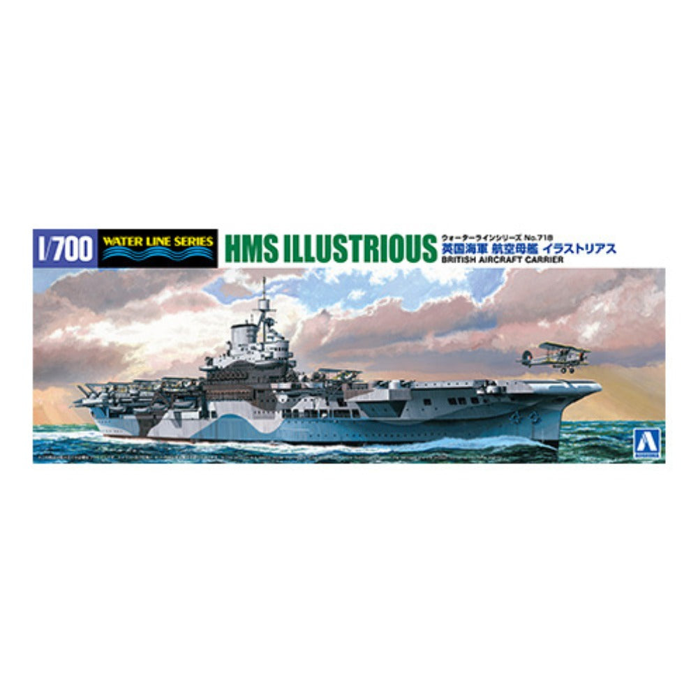 Aoshima 06958 HMS Illustrious British Aircraft Carrier 1:700 Model Kit