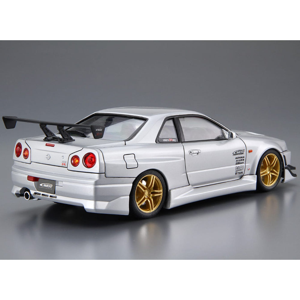 Aoshima 06990 C-West Skyline GT-R '02 BNR34 (Nissan) 1:24 Model Kit