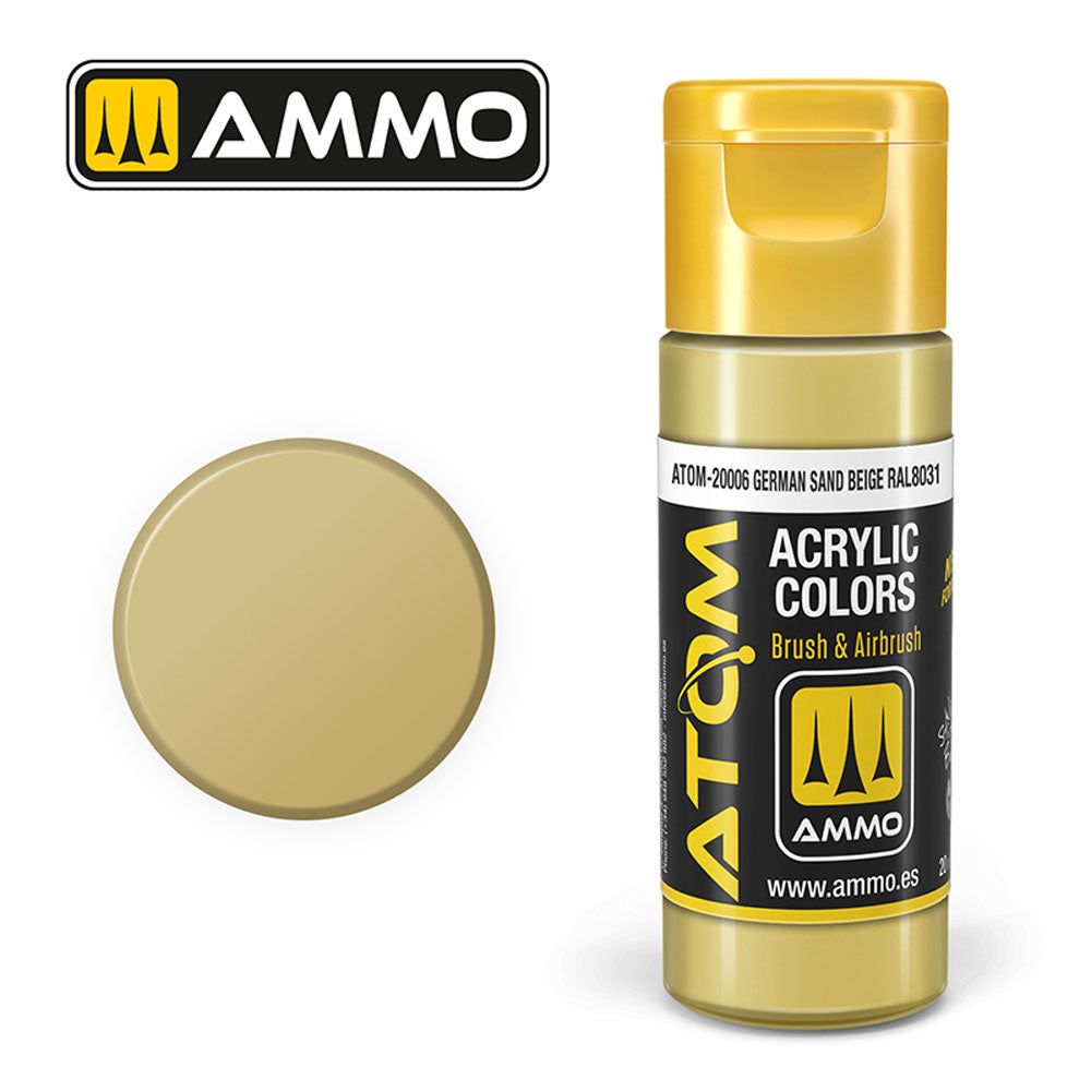 ATOM COLOR German Sand Beige RAL 8031 20ml Model Paint Ammo by Mig 20006