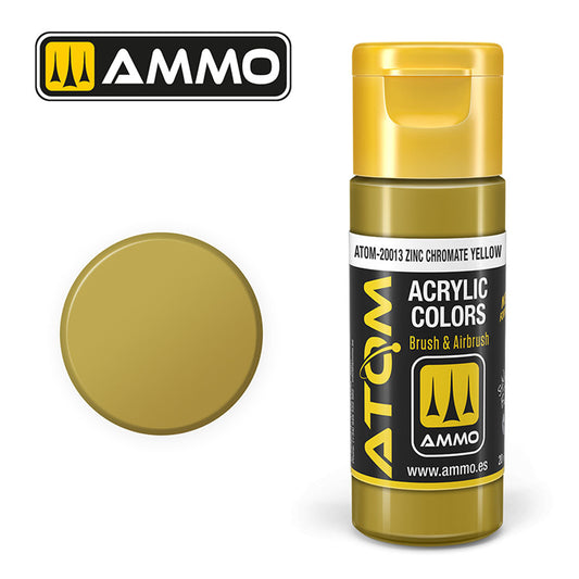 ATOM COLOR Zinc Chromate Yellow 20ml Model Paint Ammo by Mig 20013