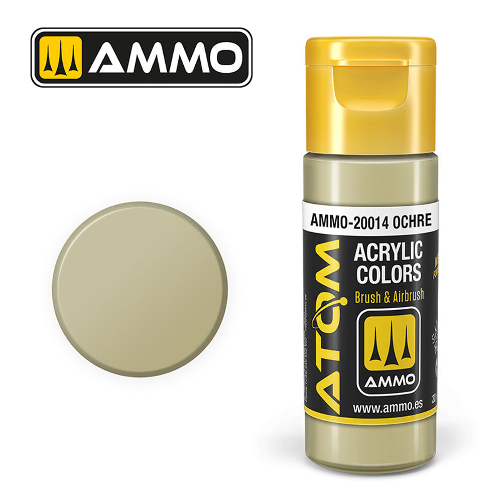 ATOM COLOR Ochre 20ml Model Paint Ammo by Mig 20014