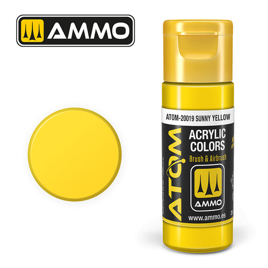 ATOM COLOR Sunny Yellow 20ml Model Paint Ammo by Mig 20019