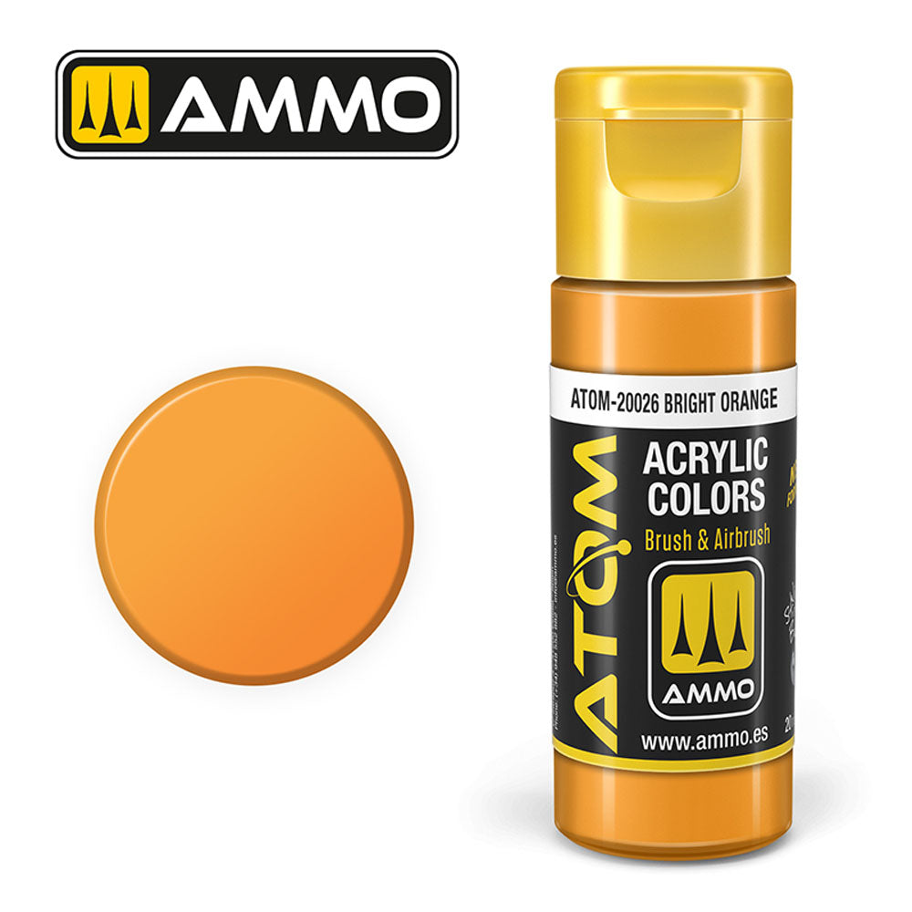 ATOM COLOR Bright Orange 20ml Model Paint Ammo by Mig 20026