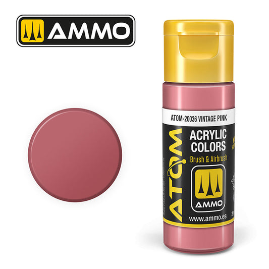 ATOM COLOR Vintage Pink 20ml Model Paint Ammo by Mig 20036