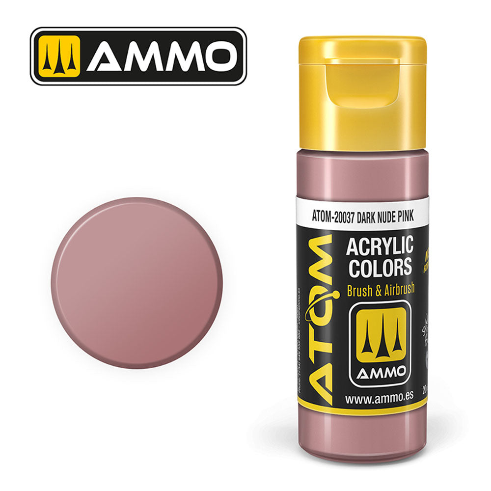 ATOM COLOR Dark Nude Pink 20ml Model Paint Ammo by Mig 20037