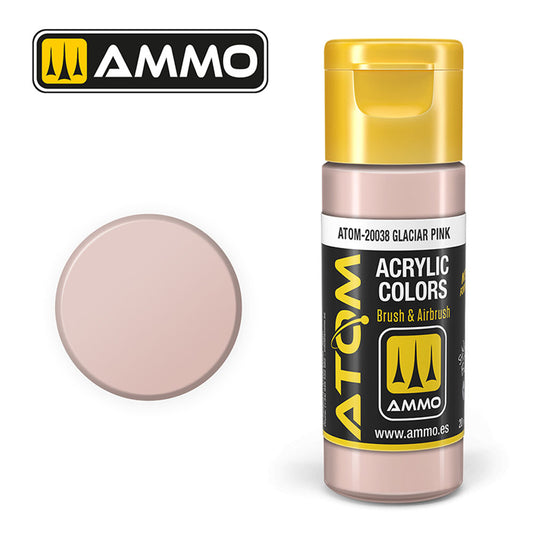 ATOM COLOR Glacier Pink 20ml Model Paint Ammo by Mig 20038