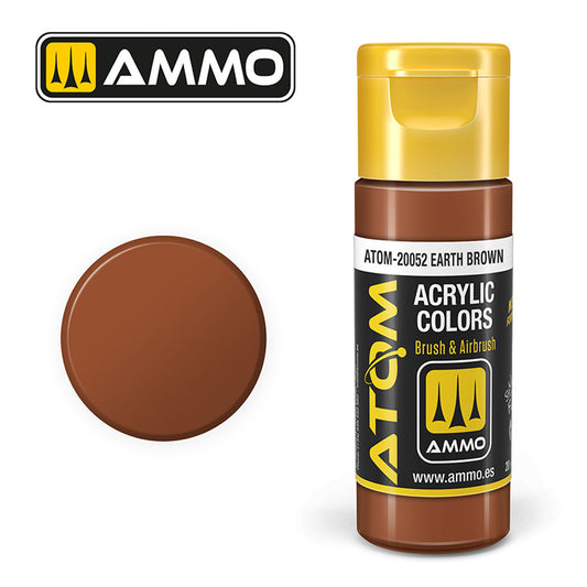 ATOM COLOR Earth Brown 20ml Model Paint Ammo by Mig 20052