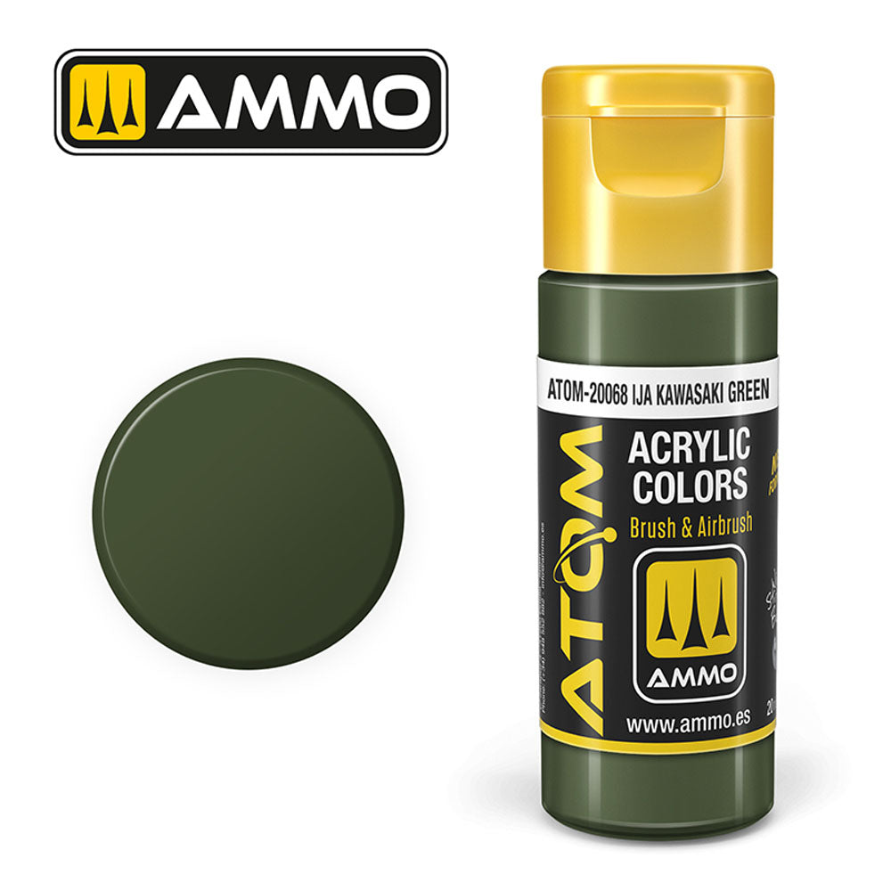 ATOM COLOR IJA Kawasaki Green 20ml Model Paint Ammo by Mig 20068