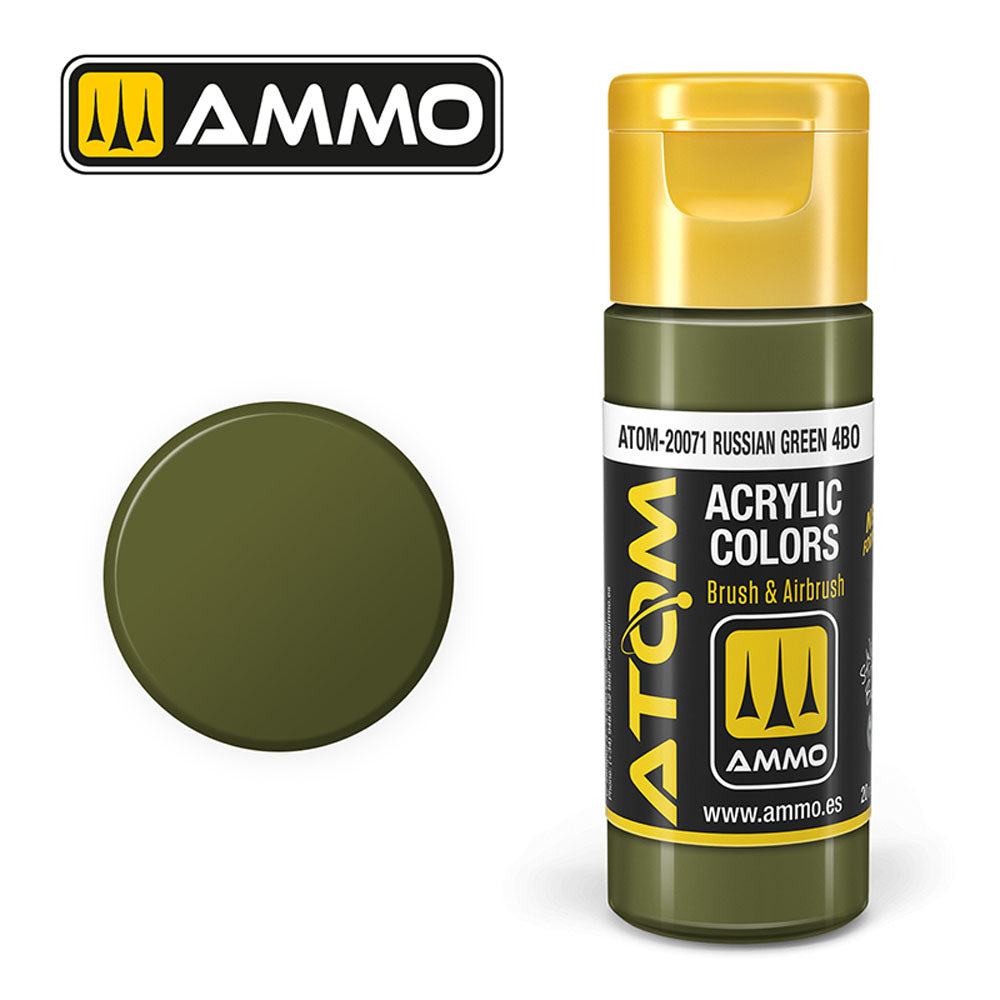 ATOM COLOR Russian Green 4BO 20ml Model Paint Ammo by Mig 20071