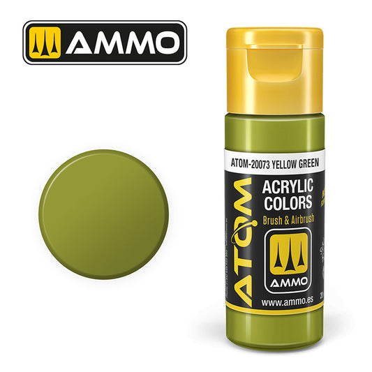 ATOM COLOR Yellow Green 20ml Model Paint Ammo by Mig 20073