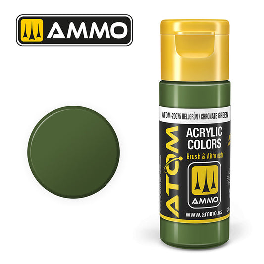 ATOM COLOR Hellgrun / Chromate Green 20ml Model Paint Ammo by Mig 20075