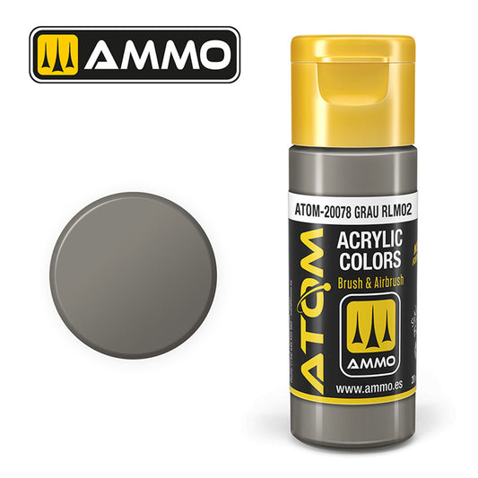 ATOM COLOR Grau RLM02 20ml Model Paint Ammo by Mig 20078