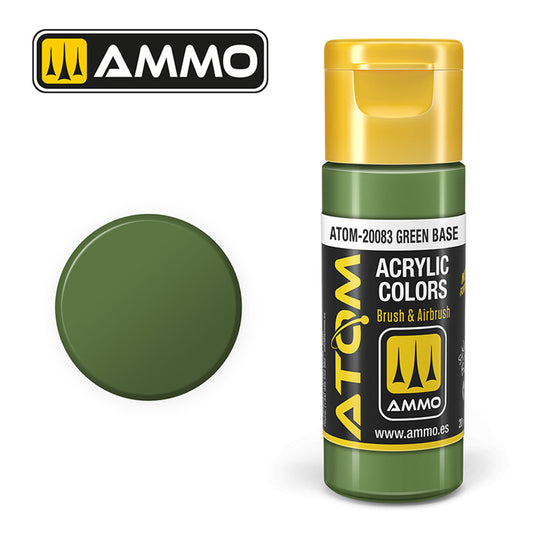ATOM COLOR Green Base 20ml Model Paint Ammo by Mig 20083