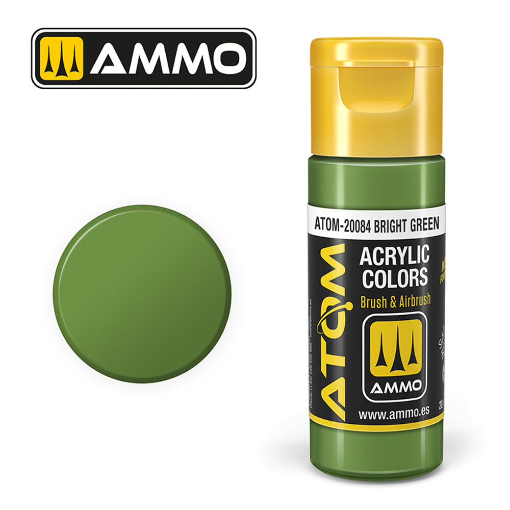 ATOM COLOR Bright Green 20ml Model Paint Ammo by Mig 20084