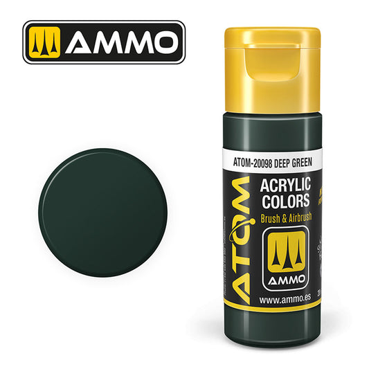 ATOM COLOR Deep Green 20ml Model Paint Ammo by Mig 20098