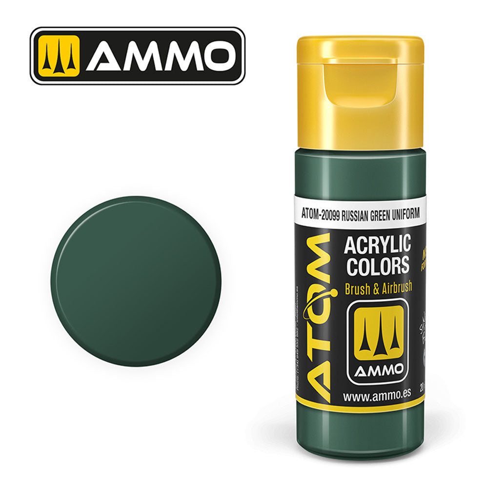 ATOM COLOR Russian Green Uniform 20ml Model Paint Ammo by Mig 20099