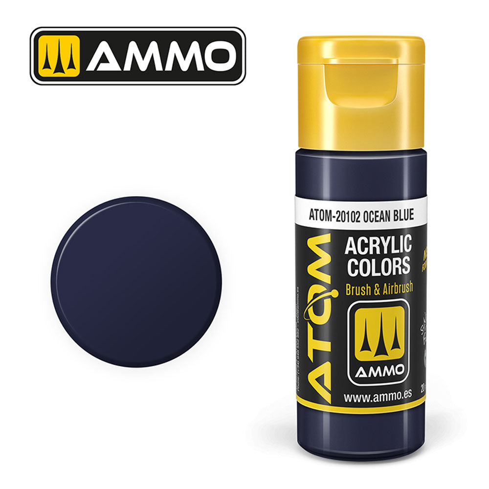 ATOM COLOR Ocean Blue 20ml Model Paint Ammo by Mig 20102