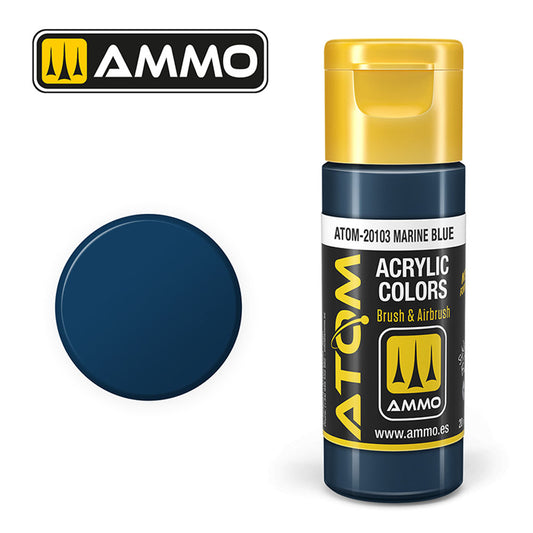 ATOM COLOR Marine Blue 20ml Model Paint Ammo by Mig 20103