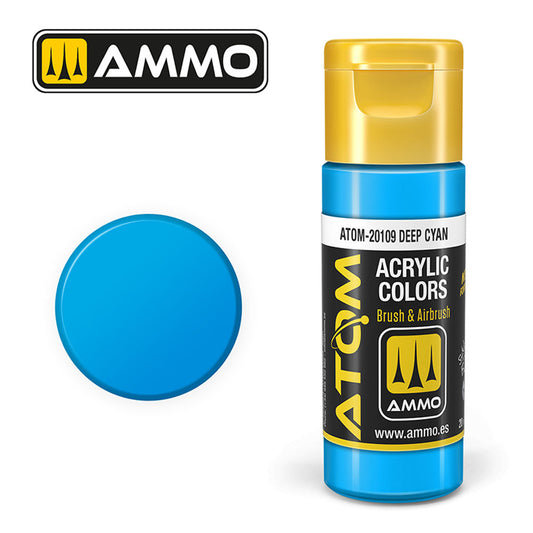 ATOM COLOR Deep Cyan 20ml Model Paint Ammo by Mig 20109