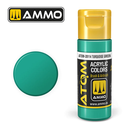 ATOM COLOR Turquoise Green 20ml Model Paint Ammo by Mig 20114