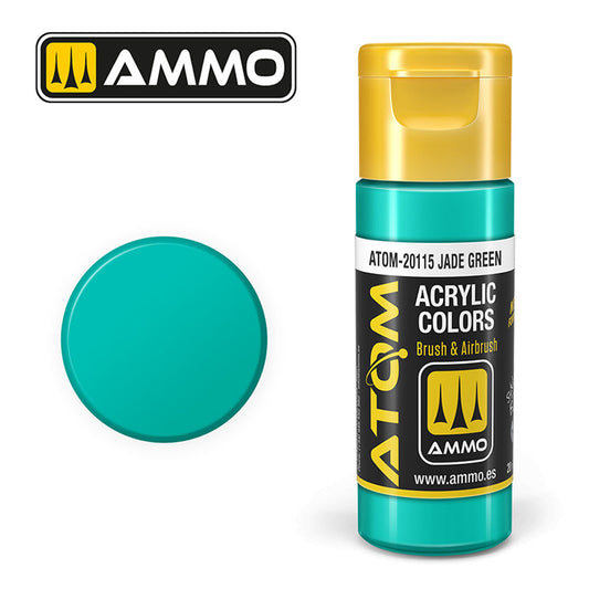 ATOM COLOR Jade Green 20ml Model Paint Ammo by Mig 20115
