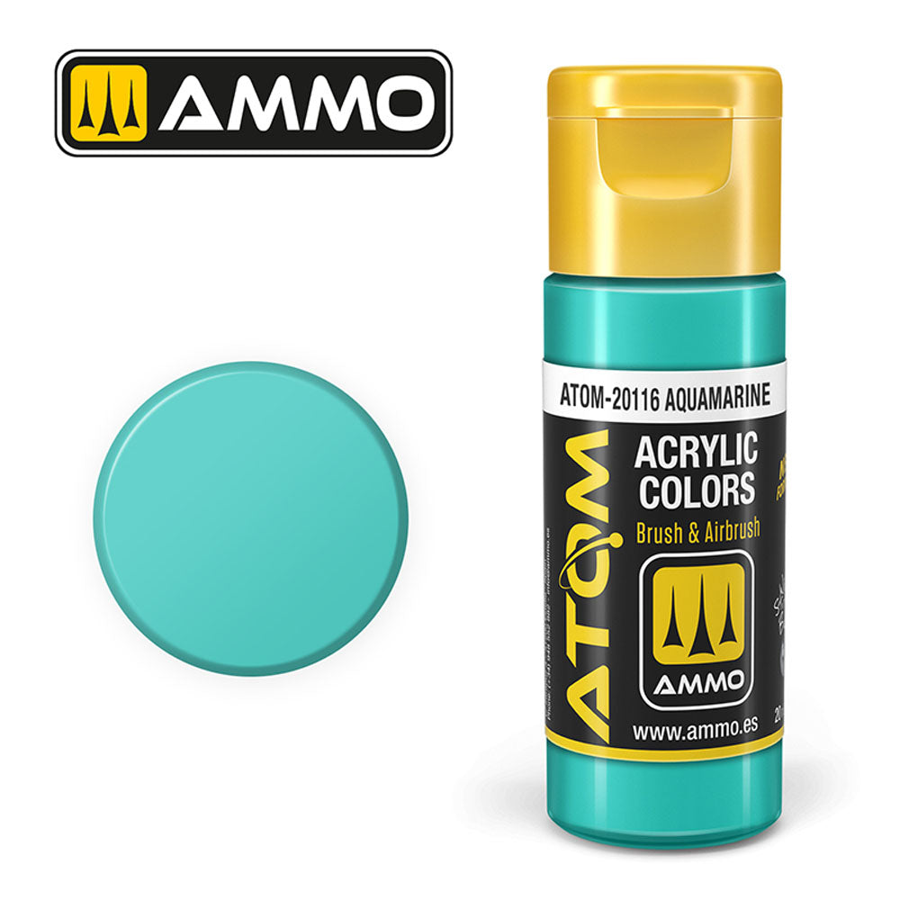 ATOM COLOR Aquamarine 20ml Model Paint Ammo by Mig 20116
