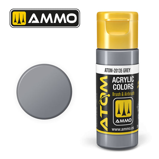 ATOM COLOR Grey 20ml Model Paint Ammo by Mig 20135