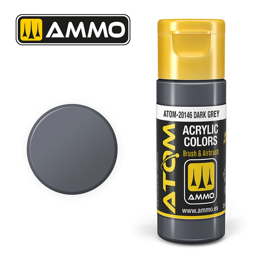 ATOM COLOR Dark Grey 20ml Model Paint Ammo by Mig 20146