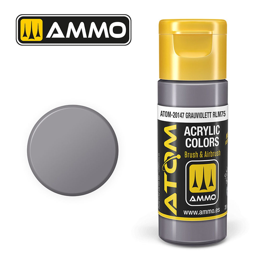 ATOM COLOR Grauviolett RLM75 20ml Model Paint Ammo by Mig 20147