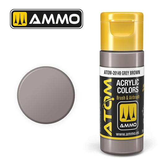 ATOM COLOR Grey Brown 20ml Model Paint Ammo by Mig 20149