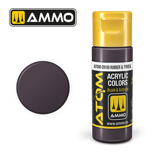 ATOM COLOR Rubber & Tires 20ml Model Paint Ammo by Mig 20159