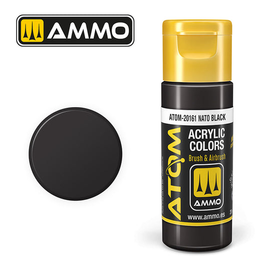 ATOM COLOR Nato Black 20ml Model Paint Ammo by Mig 20161