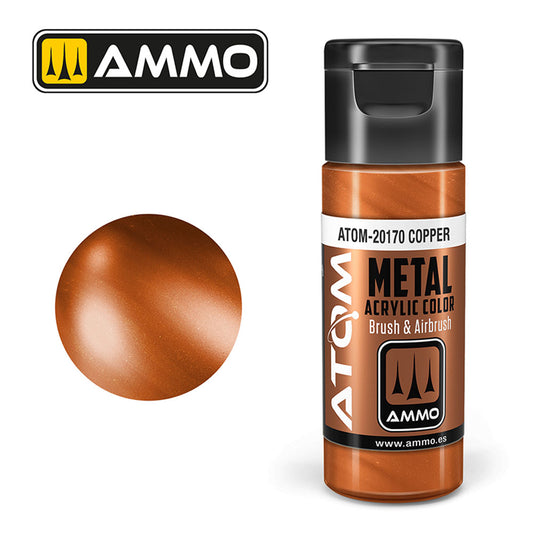 ATOM METALLIC Copper 20ml Model Paint Ammo by Mig 20170