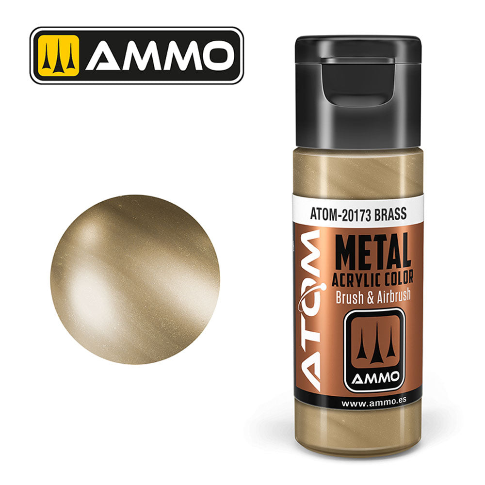 ATOM METALLIC Brass 20ml Model Paint Ammo by Mig 20173
