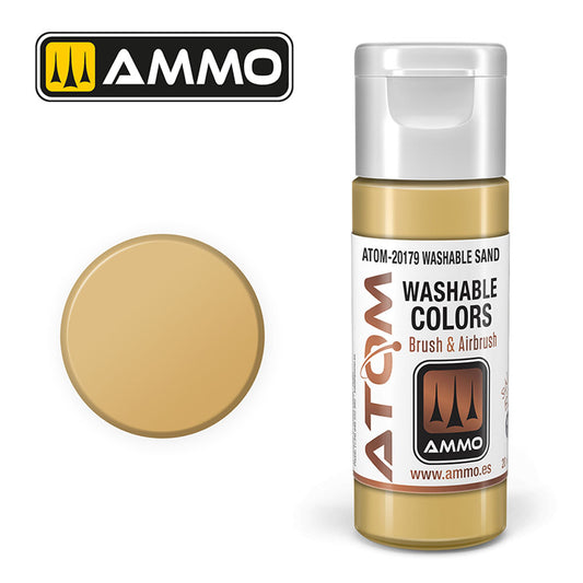 ATOM WASHABLE Sand 20ml Model Paint Ammo by Mig 20179