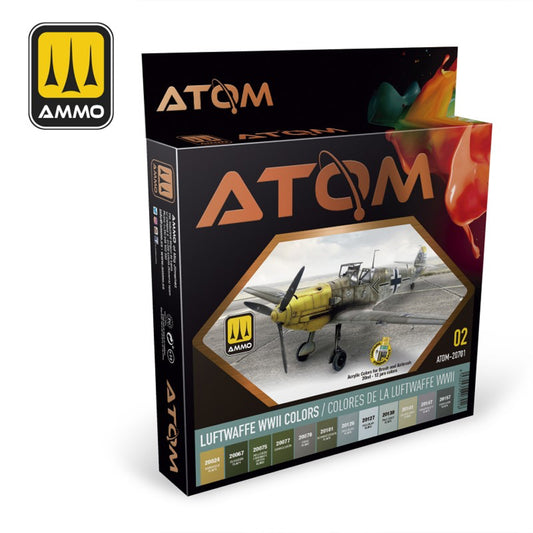 ATOM Luftwaffe WWII Colours Acrylic Paint Set Ammo by Mig 20701