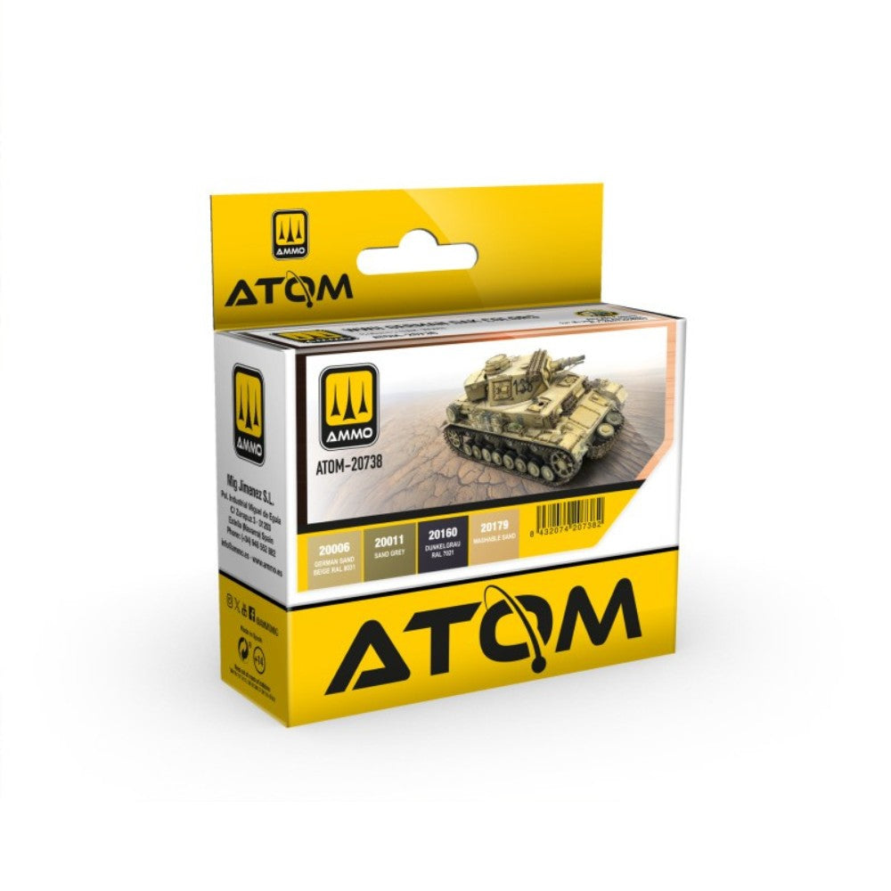 Ammo by MIG 20738 ATOM D.A.K Colors WWII Paint Set