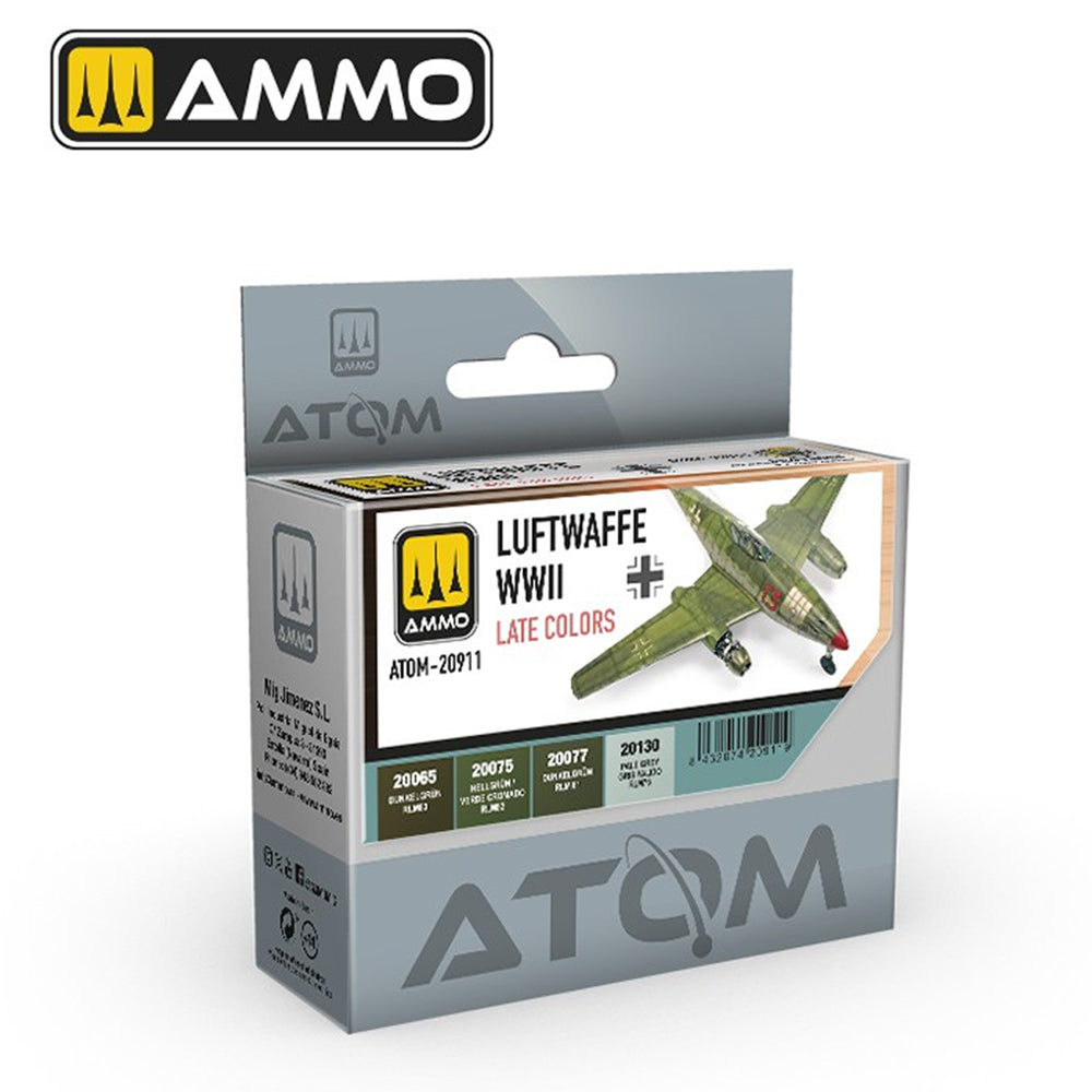 ATOM Luftwaffe WWII Late Colours Acrylic Paint Set Ammo by Mig 20911