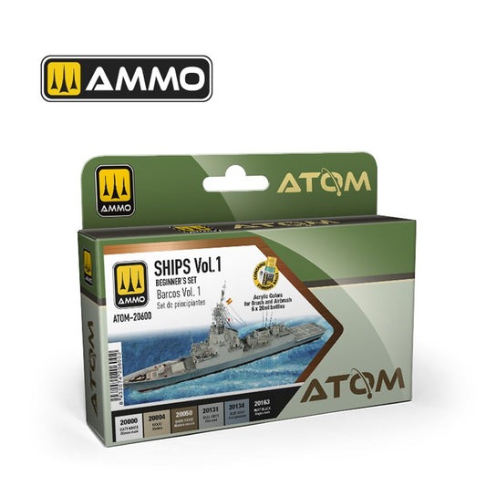 ATOM Ships Vol.1 Beginners Acrylic Paint Set Ammo by Mig 20600