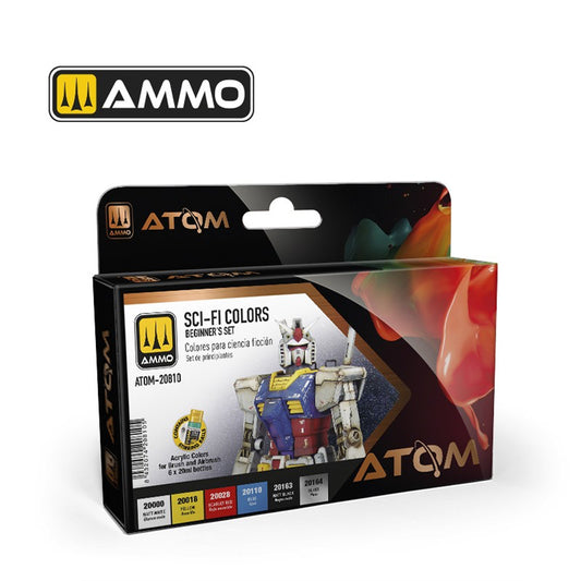 ATOM Sci-Fi Gunpla Beginners Acrylic Paint Set Ammo by Mig 20810
