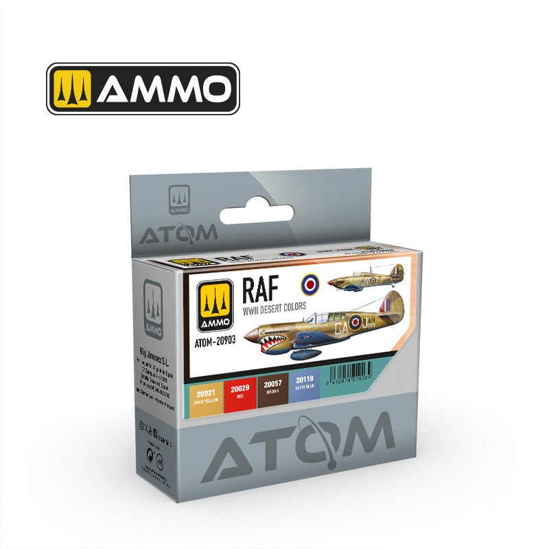 ATOM RAF WWII Desert Colours Acrylic Paint Set (4x20ml) Ammo by Mig 20903